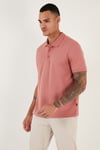 Pamuklu Regular Fit Düğmeli Erkek Polo Yaka T Shirt 5902127 GÜL