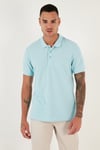 Pamuklu Regular Fit Düğmeli Erkek Polo Yaka T Shirt 5902127 MENTOL