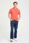 Pamuklu Regular Fit Düğmeli Erkek Polo Yaka T Shirt W7D5K4XX2T 512 KORAL