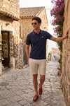 Pamuklu Regular Fit Düğmeli Erkek Polo T Shirt 5904066 LACİVERT
