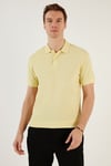 Pamuklu Regular Fit Düğmeli Erkek Polo Yaka T Shirt 5902739 AÇIK SARI