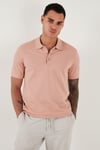 Pamuklu Regular Fit Düğmeli Erkek Polo Yaka T Shirt 5902127 PUDRA