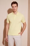 Pamuklu Regular Fit Düğmeli Erkek Polo Yaka T Shirt 5902739 AÇIK SARI