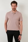Pamuklu Regular Fit Düğmeli Erkek Polo Yaka T Shirt 5902127 KOYU BEJ