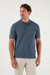 Pamuklu Regular Fit Düğmeli Erkek Polo Yaka T Shirt 5902127 KOYU PETROL