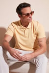 Pamuklu Regular Fit Düğmeli Erkek Polo Yaka T Shirt 5902127 SARI