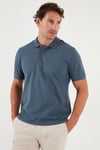 Pamuklu Regular Fit Düğmeli Erkek Polo Yaka T Shirt 5902127 KOYU PETROL