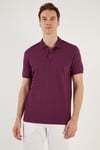 Pamuklu Regular Fit Düğmeli Erkek Polo Yaka T Shirt 5902739 MÜRDÜM