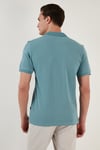 Pamuklu Regular Fit Düğmeli Erkek Polo Yaka T Shirt 5902127 MAVİ