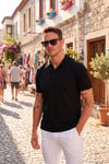 Pamuklu Regular Fit Düğmeli Erkek Polo Yaka T Shirt 5902127 SİYAH