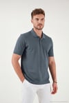 Pamuklu Regular Fit Düğmeli Erkek Polo Yaka T Shirt 5902127 PETROL