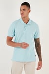 Pamuklu Regular Fit Düğmeli Erkek Polo Yaka T Shirt 5902127 MENTOL