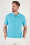 Pamuklu Regular Fit Düğmeli Erkek Polo Yaka T Shirt 5902127 TURKUAZ