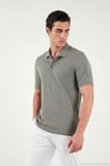 Pamuklu Regular Fit Düğmeli Erkek Polo Yaka T Shirt 5902127 HAKİ