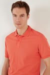 Pamuklu Regular Fit Düğmeli Erkek Polo Yaka T Shirt 5902739 TURUNCU