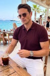 Pamuklu Regular Fit Düğmeli Erkek Polo Yaka T Shirt 5902127 VİŞNE
