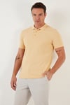 Pamuklu Regular Fit Düğmeli Erkek Polo Yaka T Shirt 5902127 SARI