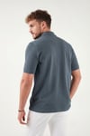 Pamuklu Regular Fit Düğmeli Erkek Polo Yaka T Shirt 5902127 PETROL