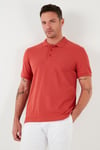 Pamuklu Regular Fit Düğmeli Erkek Polo Yaka T Shirt 5902127 KİREMİT