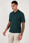 Pamuklu Regular Fit Düğmeli Erkek Polo Yaka T Shirt 5902127 YEŞİL