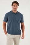 Pamuklu Regular Fit Düğmeli Erkek Polo Yaka T Shirt 5902127 KOYU PETROL