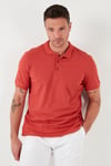 Pamuklu Regular Fit Düğmeli Erkek Polo Yaka T Shirt 5902127 KİREMİT
