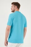Pamuklu Regular Fit Düğmeli Erkek Polo Yaka T Shirt 5902127 TURKUAZ