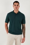 Pamuklu Regular Fit Düğmeli Erkek Polo Yaka T Shirt 5902127 YEŞİL