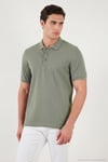 Pamuklu Regular Fit Düğmeli Erkek Polo Yaka T Shirt 5902127 AÇIK YEŞİL