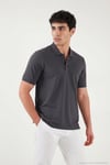 Pamuklu Regular Fit Düğmeli Erkek Polo Yaka T Shirt 5902127 ANTRASİT