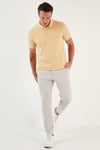 Pamuklu Regular Fit Düğmeli Erkek Polo Yaka T Shirt 5902127 SARI