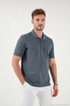 Pamuklu Regular Fit Düğmeli Erkek Polo Yaka T Shirt 5902127 PETROL