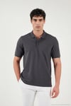 Pamuklu Regular Fit Düğmeli Erkek Polo Yaka T Shirt 5902127 ANTRASİT