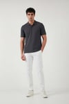 Pamuklu Regular Fit Düğmeli Erkek Polo Yaka T Shirt 5902127 ANTRASİT