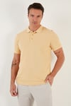 Pamuklu Regular Fit Düğmeli Erkek Polo Yaka T Shirt 5902127 SARI