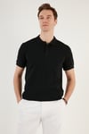 Pamuklu Regular Fit Düğmeli Erkek Polo Yaka T Shirt 5902739 SİYAH