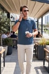 Pamuklu Regular Fit Düğmeli Erkek Polo Yaka T Shirt 5902127 KOYU PETROL