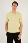 Pamuklu Regular Fit Düğmeli Erkek Polo Yaka T Shirt 5902739 AÇIK SARI