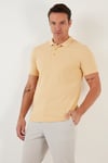 Pamuklu Regular Fit Düğmeli Erkek Polo Yaka T Shirt 5902127 SARI
