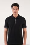 Pamuklu Regular Fit Düğmeli Polo T Shirt Erkek Polo Yaka T Shirt 5904073 SİYAH