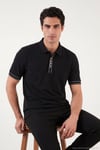 Pamuklu Regular Fit Düğmeli Polo T Shirt Erkek Polo Yaka T Shirt 5904073 SİYAH