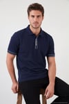 Pamuklu Regular Fit Düğmeli Polo T Shirt Erkek Polo Yaka T Shirt 5904073 İNDİGO