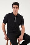 Pamuklu Regular Fit Düğmeli Polo T Shirt Erkek Polo Yaka T Shirt 5904073 SİYAH