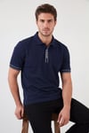 Pamuklu Regular Fit Düğmeli Polo T Shirt Erkek Polo Yaka T Shirt 5904073 İNDİGO