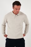 Pamuklu Regular Fit Düğmeli Polo Yaka Erkek Sweat 5905739 TAŞ