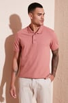 Pamuklu Regular Fit Düğmeli Polo Yaka 4'lü Paket Erkek T Shirt 5902127S4 Beyaz-Tarçın-Benetton-Gül