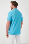 Pamuklu Regular Fit Düğmeli Polo Yaka 4'lü Paket T Shirt Erkek Polo Yaka T Shirt 590211827S4 İndigo-Mavi-Aquamavi-Beyaz