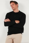 Pamuklu Regular Fit Düğmeli Polo Yaka Erkek Sweat 5905739 SİYAH