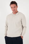 Pamuklu Regular Fit Düğmeli Polo Yaka Erkek Sweat 5905739 TAŞ