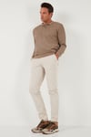Pamuklu Regular Fit Düğmeli Polo Yaka Erkek Sweat 5905739 KOYU VİZON